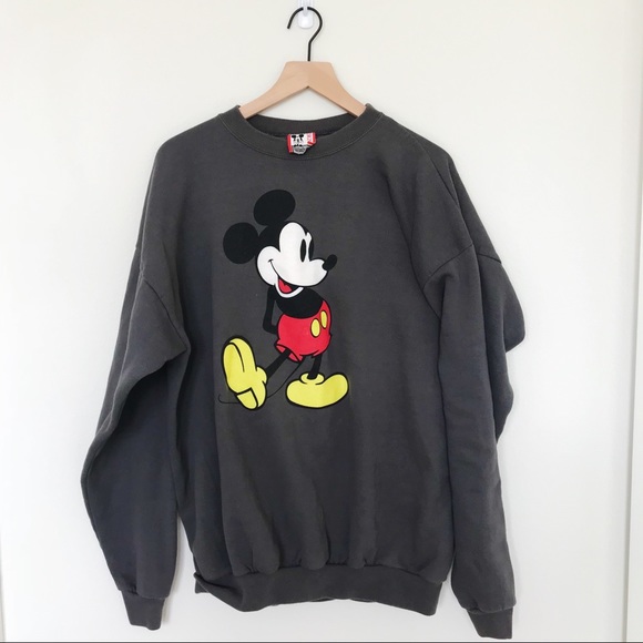 Disney Sweaters - Vintage Disney Mickey Mouse  Grey Sweat shirt